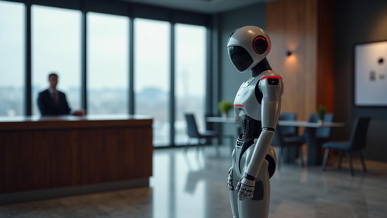 Futuristic robotic interface in a Toronto office